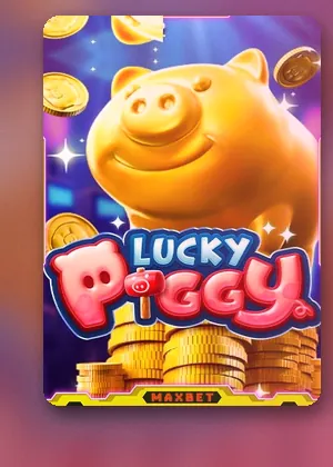 Lucky Piggy เกมสล็อตยอดนิยมใน 688PG หน้าปกลายหมูน้อยนำโชคกับถุงเงิน