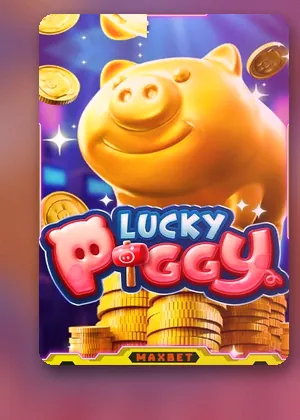 ปกเกมสล็อต Lucky Piggy ลายหมูน้อยนำโชคกับถุงเงิน เล่นได้ที่ 688PG